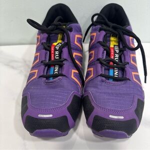Purple and Black Athletic Shoes